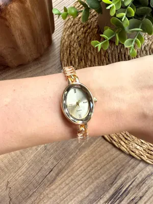 Kristal Kesme Taşlı Rose Gold Kadın Kol Saati
