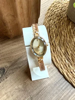 Kristal Kesme Taşlı Rose Gold Kadın Kol Saati